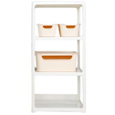 코모 퓨어4단 스토리지 선반 크림화이트, 1개