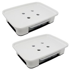 플라팜 직사각 화분받침대, 화이트, 2개