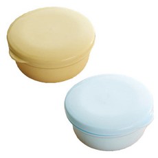 파스텔 휴대용 비누케이스, 1세트, 블루 + 옐로우