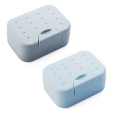 RIVER-GREEN 旅行肥皂盒 灰色+藍色, 1套