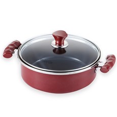 jeion 雙耳不鏽鋼+陶瓷塗層湯鍋+玻璃鍋蓋, 混色, 24厘米