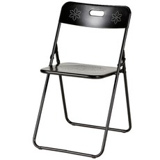 마켓비 FLOWERPUNCH 접이식 의자, 블랙, 1개