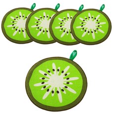 aryko 水果形狀廚房吸水毛巾, 獼猴桃, 5件