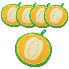 aryko 水果形狀廚房吸水毛巾, 瓜, 5件