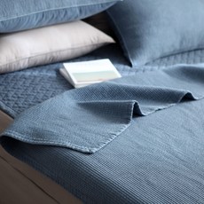 taccatacca 可水洗素色棉毯, Navy