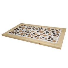 힐링타임 강아지 타일쿨매트 일반형, 써클브라운, 1개