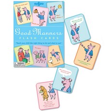 이부 플래시 카드 굿매너스 보드게임, 혼합 색상, 1개