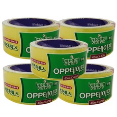 키친센스 OPP테이프 40M, 투명, 5개입