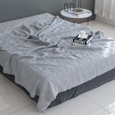 Apoa Room 3層圖案壓紋薄被, 灰色