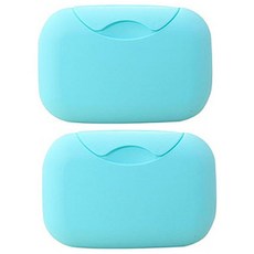휴대용 비누케이스 L, 블루, 2개입