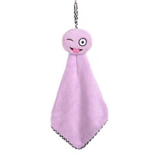 아리코 얼굴표정 벨벳 주방타올, 퍼플, 1개