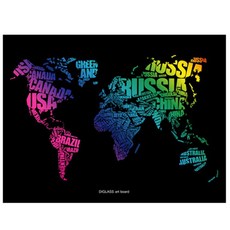 Somoong Art廚房藝術板貼紙世界地圖, 1個