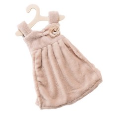 아리코 벨벳 코사지 원피스 주방타올, 베이지, 1개