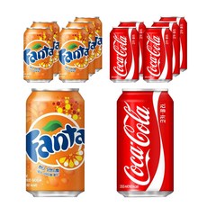 Coca Cola 可口可樂 355ml*6入+Fanta 芬達 橘子汽水 355ml*6入, 1套