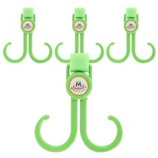 MomNest 推車掛勾, 綠色, 4入