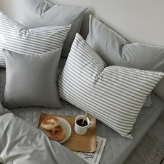 SHEZ HOME 條紋棉質枕頭套 2入