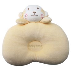 babybear 猴子造型嬰兒頭枕, 黃色