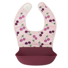 쿠쉬스 실리콘 소프트 턱받이, 앵두, 1개, 1매