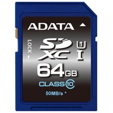에이데이타 Premier UHS-I SDXC/SDHC 카드, 64GB, 1개