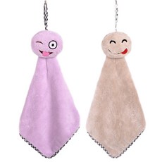 Life Spoon臉部廚房毛巾 2入, 紫色, 棕色, 1套