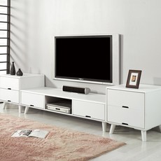 파인퍼니처 하모니 2단 협탁, 화이트, 2개