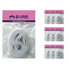 Uniart 1000 扁平橡皮筋 特大, 白色, 10入