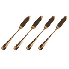 어퍼테이블 커트러리 디저트용 버터나이프, 골드, 4개입