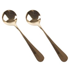 上桌餐具早午餐勺 A, 2件, 金黃色