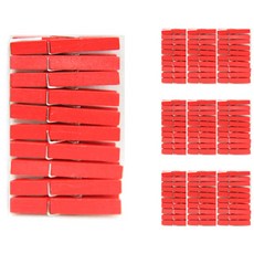 Uniart 彩色木夾 XL號 7.2cm, 紅色, 10組