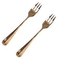 Upper Table 餐具甜點叉, 金色, 2個