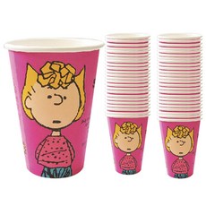 PEANUTS 彩色紙杯 390ml 粉紅色 莎莉, 1個