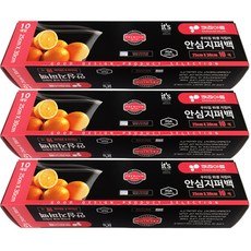 키친아트 안심지퍼백 25 × 30 cm, 10개, 3개입