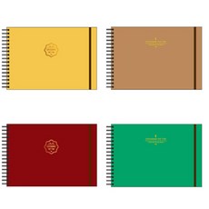 아이비스 절취선 아트 드로잉 노트 SP, 옐로, 라이트브라운, 레드브라운, 그린, 4개입