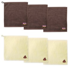 Songwol 松月 純字圈巾3p 棕色+純字圈巾3p, 1套, 黃色的