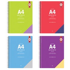아이비스 A4 방안 노트 SP, 그린, 레드, 블루, 퍼플, 4개입