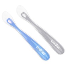 kushies 硅膠勺, 藍色+灰色, 1組