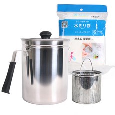 LIVING HAPPY 廚餘罐附濾網+過濾網 200入, 單一顏色