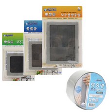 小紗窗修補貼 4入+大紗窗修補貼 2入+特大紗窗修補貼 2入+修補專用膠帶, 1套