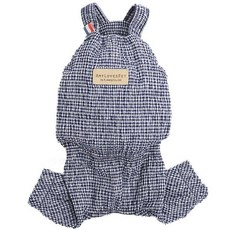 에이미러브즈펫 린지 오버롤 강아지 옷, 네이비, 1개