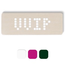 1AM 픽셀도어사인 직사각 + 5mm 픽셀 스티커 3p, 흰색, 분홍색, 초록색