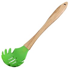 리빙팝 우드핸들 실리콘 키친툴 면국자, 랜덤 발송, 1개