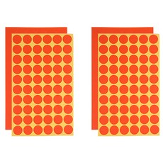 블루마토 스티커2 원 빨강 70p, 2개입