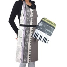 BELLELIFE 經典圍裙 + 廚房手套, 1套, 單色