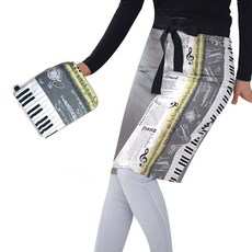 BELLELIFE 經典圍裙+廚房手套, 1套, 單色