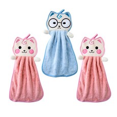 Block Mart 可愛貓咪廚房抹布, 隨機出貨, 3個