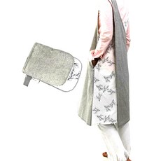 벨라이프 블라썸 루즈앞치마 + 주방장갑, 연그레이, 1세트