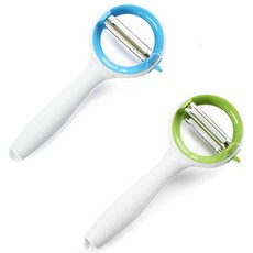 블럭마트 주방 북유럽 디자인 회전 감자칼, 랜덤 발송, 2개입