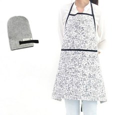 BELLELIFE Drawing Love 防水圍裙 + 混色灰色廚房手套 Jean Grey, 1套, 混色