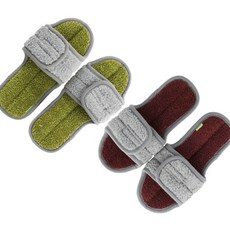 Catchmop 雙面清潔拖鞋 橄欖色+酒紅色, 2雙