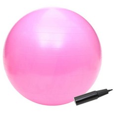 evafit PVC 瑜珈健身球 + 手動打氣筒, 粉紅色